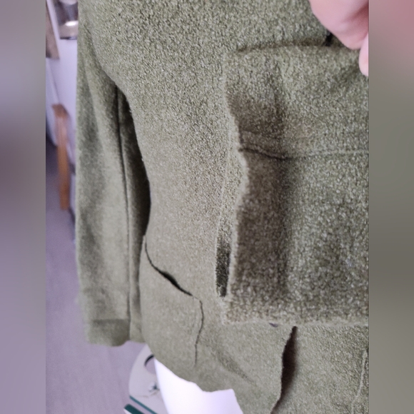 Valerie Stevens Vintage Woolmark Dark Green Cardigan Size 8 Fits M-lg Unworn - Picture 3 of 7
